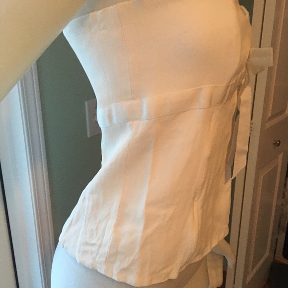 White boned corset bustier strapless top - Picture 12 of 16